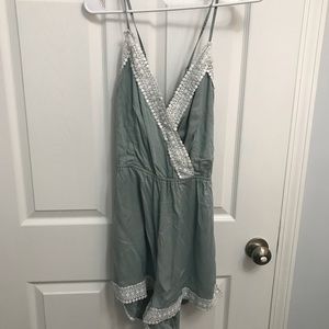 Crochet Trimmed Romper